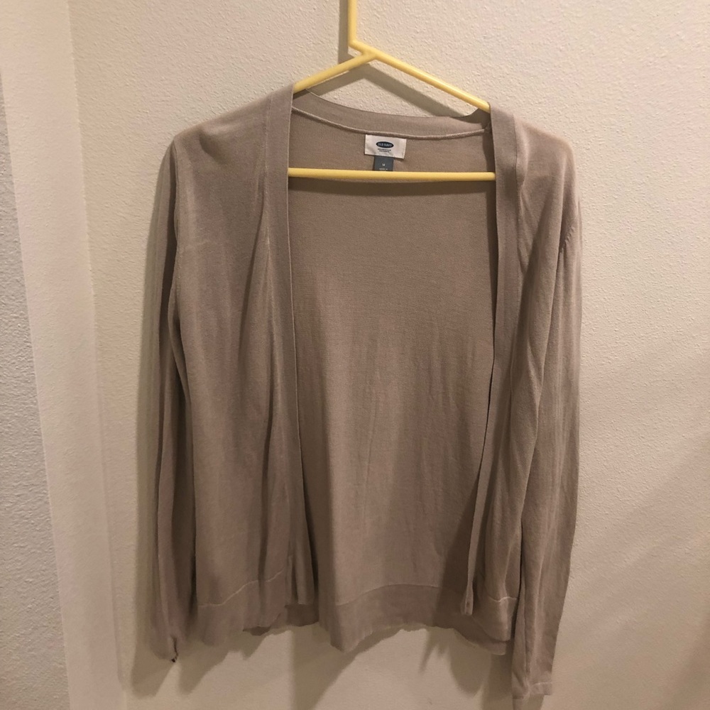 Tan cardigan long sleeve!! Thin fabric